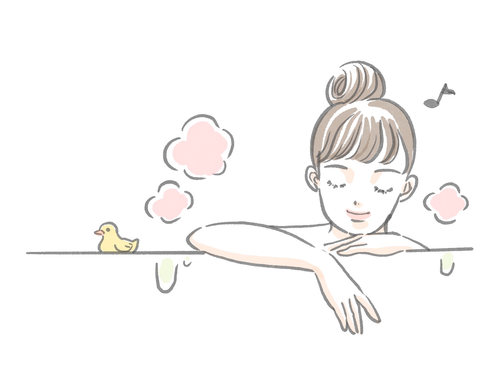 お風呂を楽しむ人